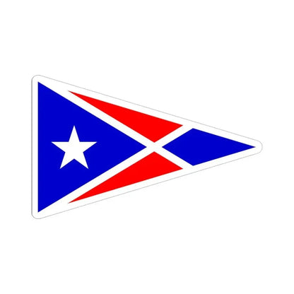 Burgee of Corpus Christi YC (United States) STICKER Vinyl Kiss-Cut Decal 6 Inch White - The Sticker Space