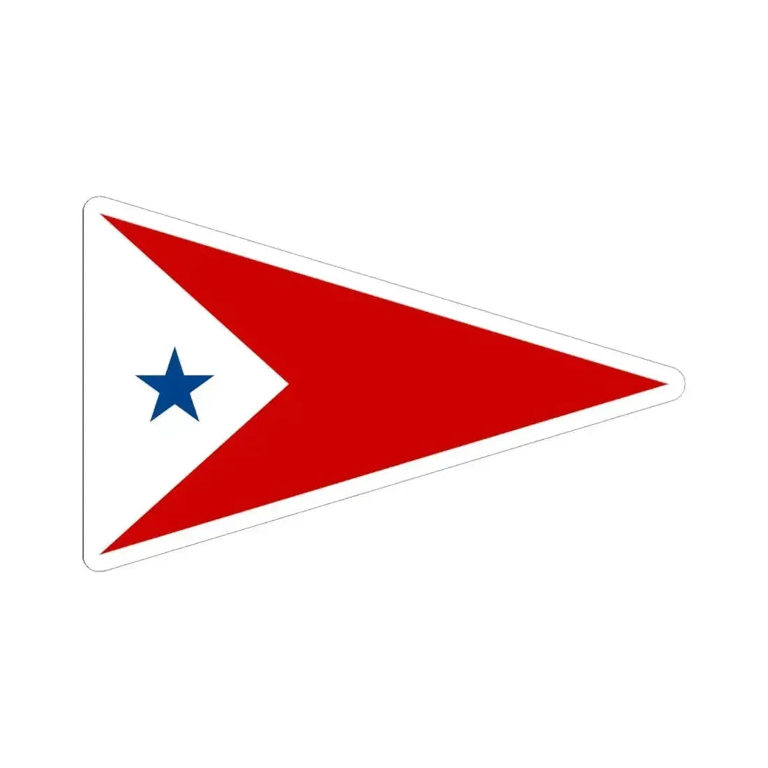 Burgee of Cottage Park YC (United States) STICKER Vinyl Kiss-Cut Decal 6 Inch White - The Sticker Space