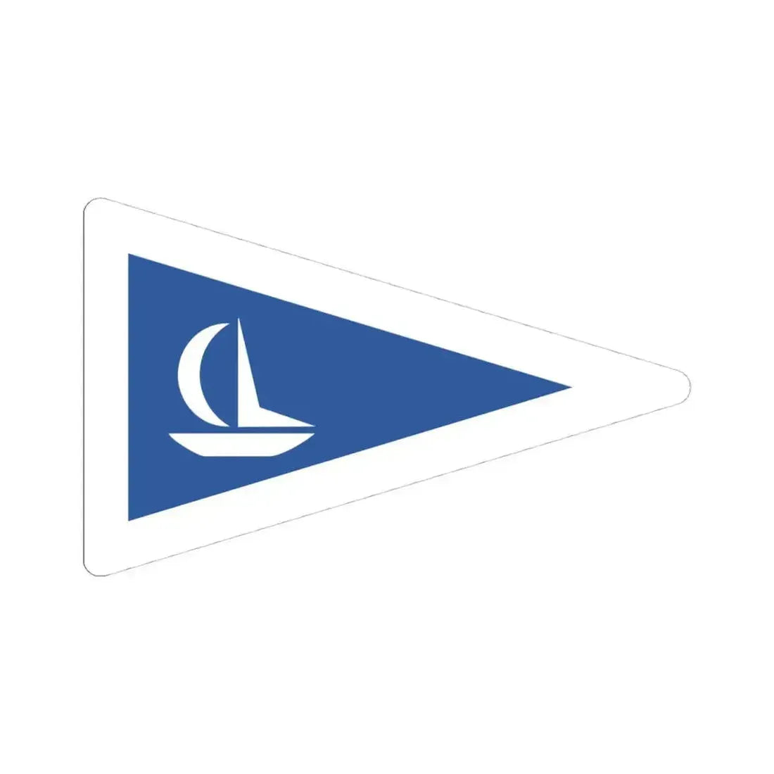 Burgee of Cowan Lake Sailing Association (United States) STICKER Vinyl Kiss-Cut Decal 4 Inch White - The Sticker Space