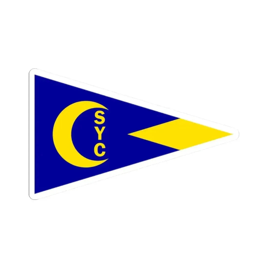 Burgee of Crescent Sail YC (United States) STICKER Vinyl Kiss-Cut Decal 2 Inch White - The Sticker Space