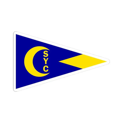 Burgee of Crescent Sail YC (United States) STICKER Vinyl Kiss-Cut Decal 3 Inch White - The Sticker Space