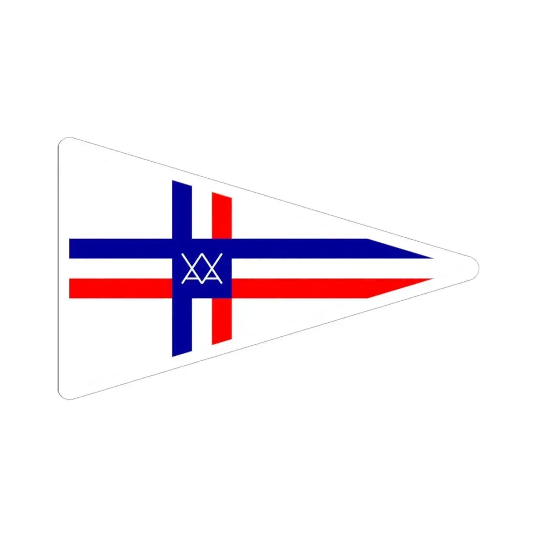 Burgee of CV Arcachon (France) STICKER Vinyl Kiss-Cut Decal 6 Inch White - The Sticker Space