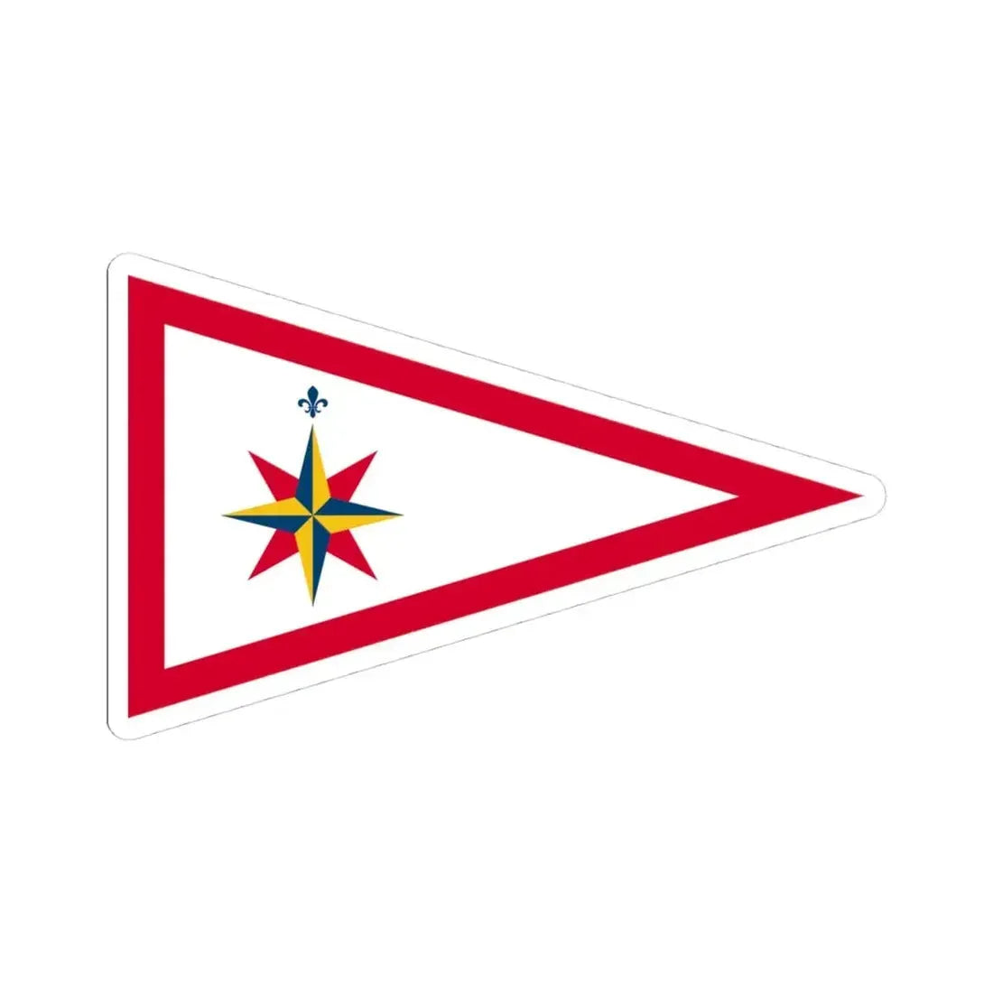 Burgee of CV Atlantico (Portugal) STICKER Vinyl Kiss-Cut Decal 4 Inch White - The Sticker Space