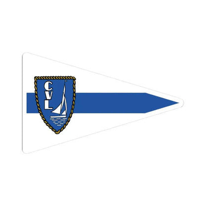 Burgee of CV Lagos (Portugal) STICKER Vinyl Kiss-Cut Decal 3 Inch White - The Sticker Space