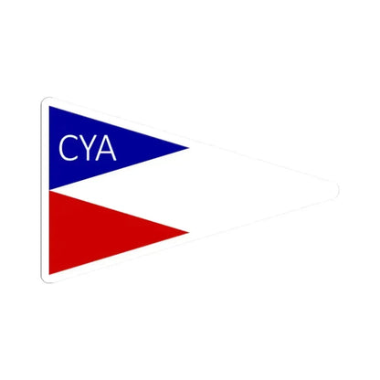 Burgee of CY Algarrobo (Chile) STICKER Vinyl Kiss-Cut Decal 2 Inch White - The Sticker Space