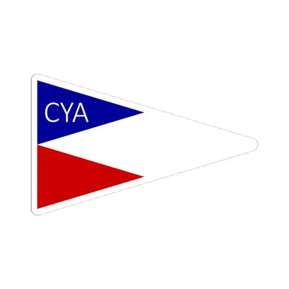 Burgee of CY Algarrobo (Chile) STICKER Vinyl Kiss-Cut Decal 4 Inch White - The Sticker Space
