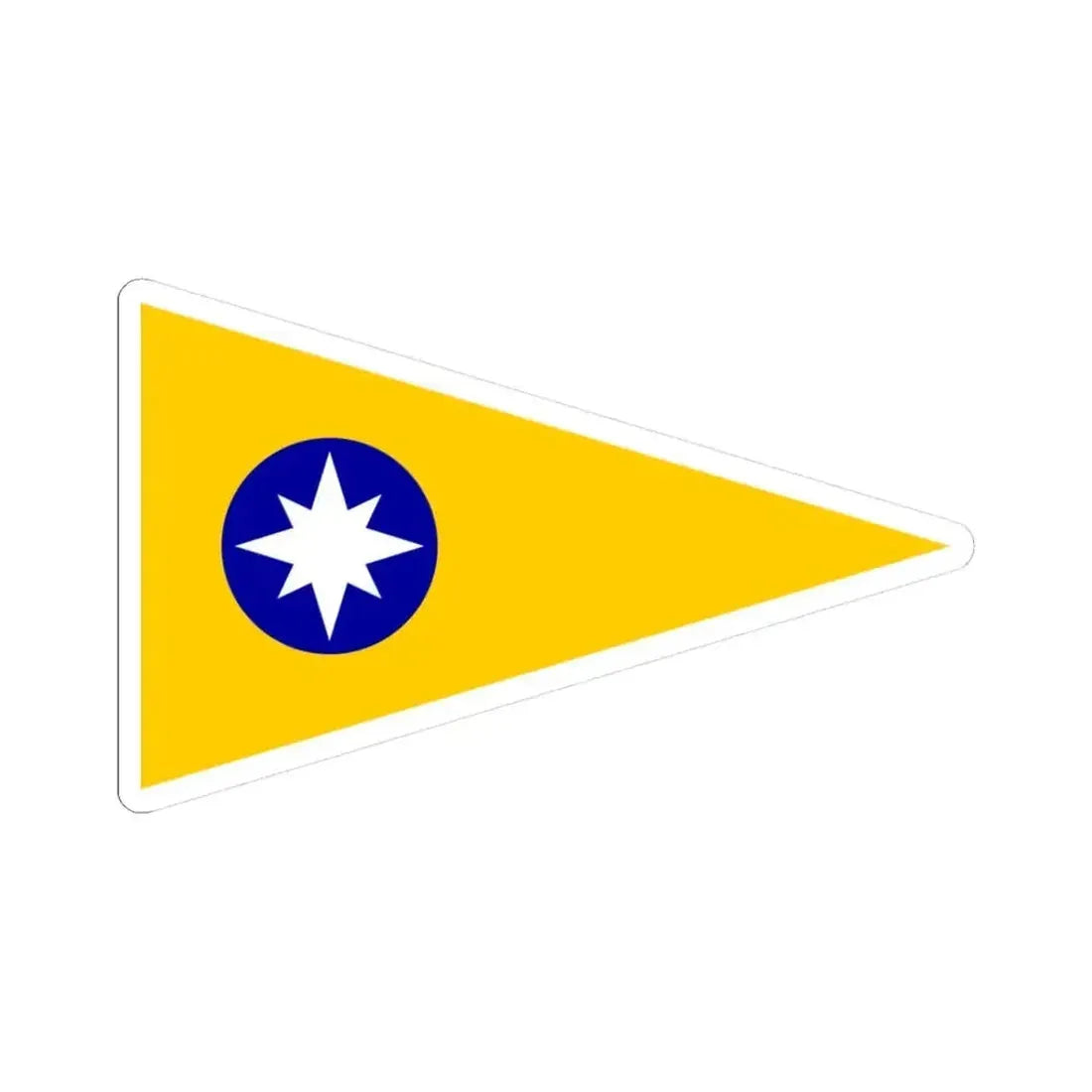 Burgee of CY Higuerillas (Chile) STICKER Vinyl Kiss-Cut Decal 3 Inch White - The Sticker Space