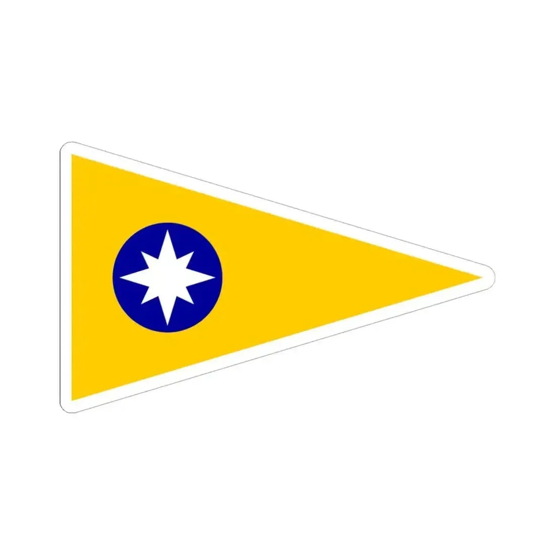 Burgee of CY Higuerillas (Chile) STICKER Vinyl Kiss-Cut Decal 6 Inch White - The Sticker Space