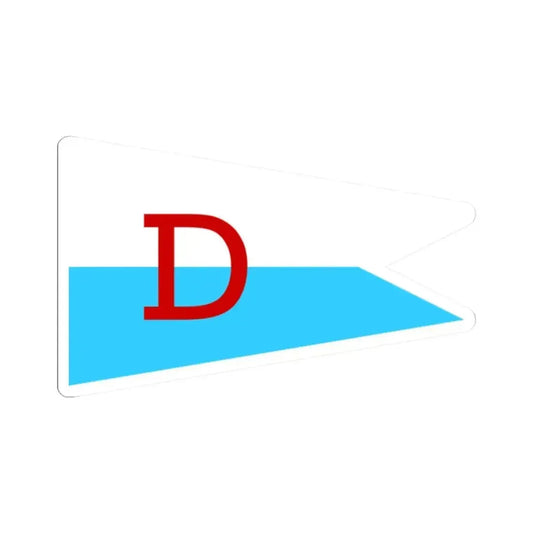 Burgee of Detroit Boat Club (United States) STICKER Vinyl Kiss-Cut Decal 2 Inch White - The Sticker Space