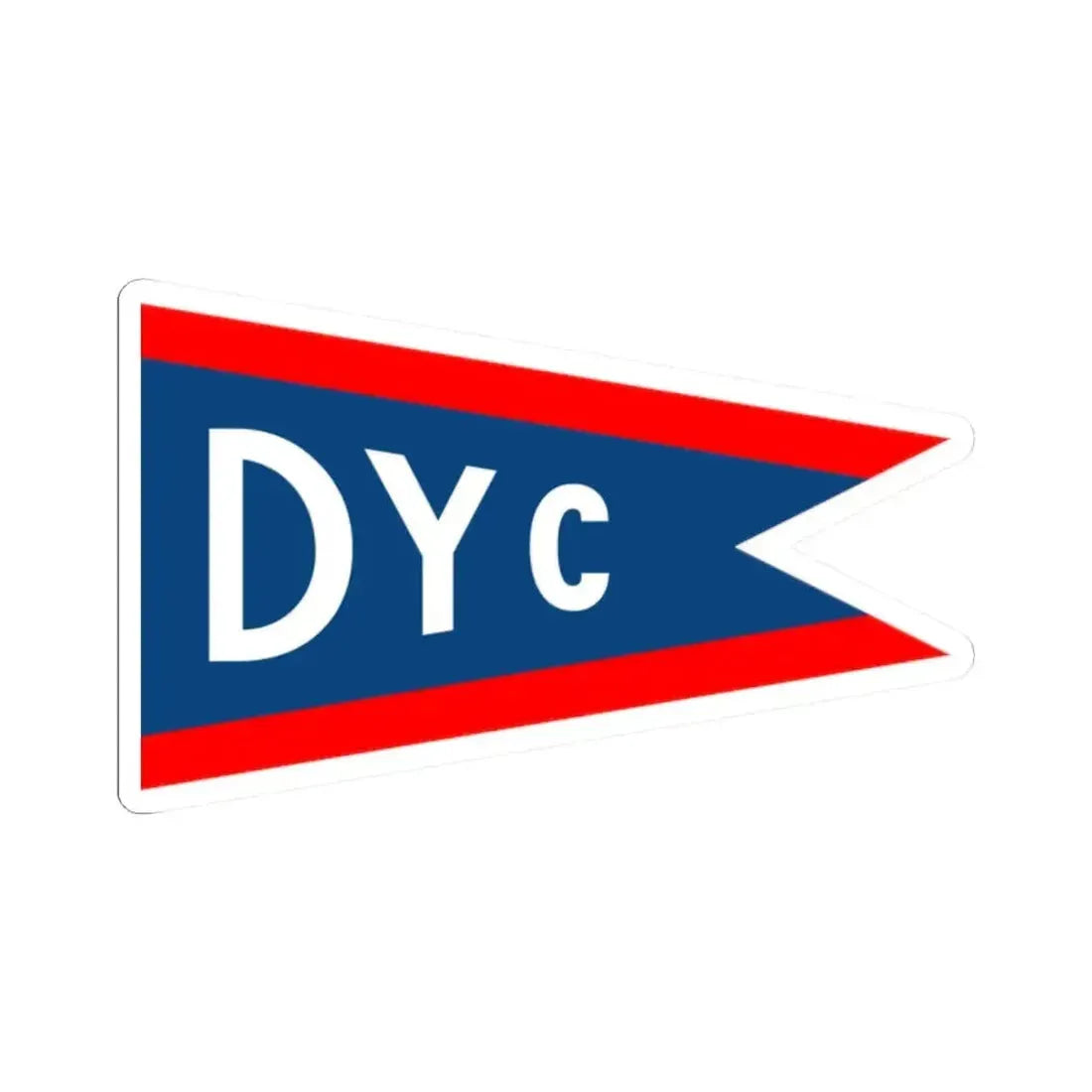 Burgee of detroityc (United States) STICKER Vinyl Kiss-Cut Decal 2 Inch White - The Sticker Space