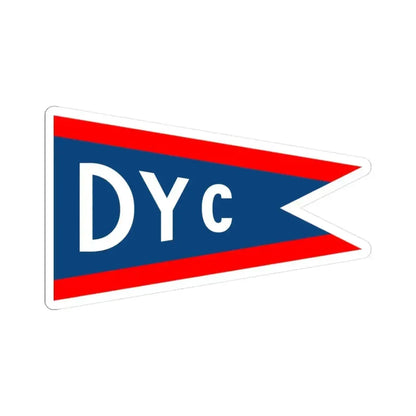 Burgee of detroityc (United States) STICKER Vinyl Kiss-Cut Decal 3 Inch White - The Sticker Space