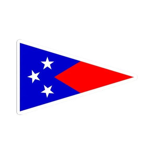 Burgee of Edgartown YC (United States) STICKER Vinyl Kiss-Cut Decal 2 Inch White - The Sticker Space