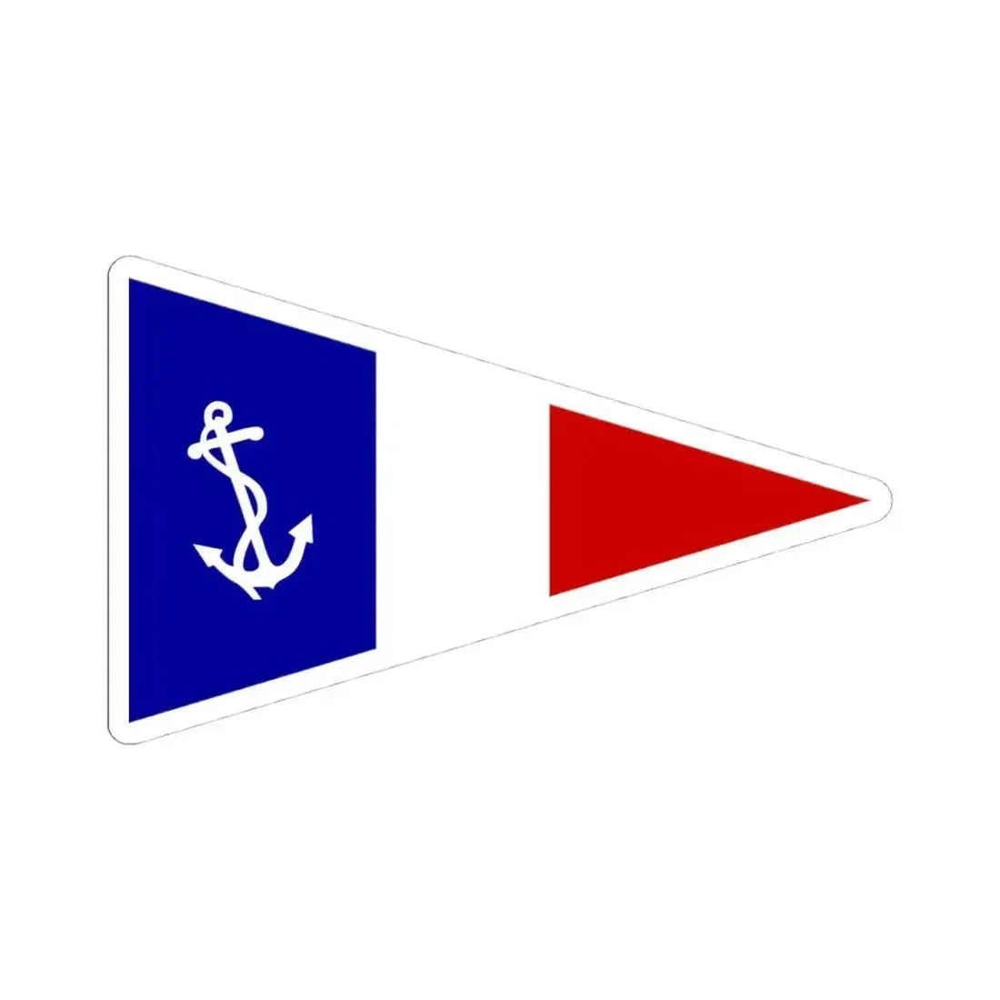 Burgee of Edgewood YC (United States) STICKER Vinyl Kiss-Cut Decal 4 Inch White - The Sticker Space