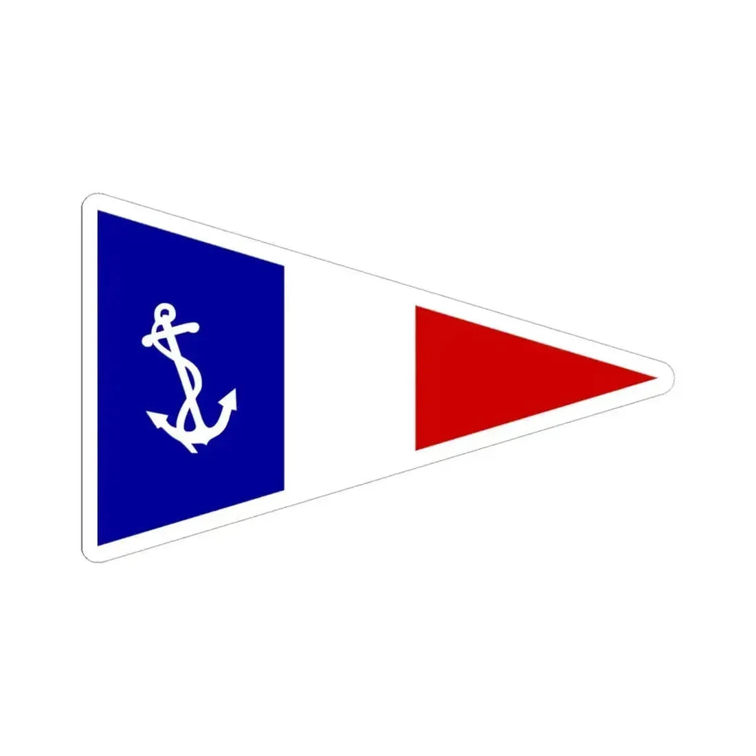 Burgee of Edgewood YC (United States) STICKER Vinyl Kiss-Cut Decal 6 Inch White - The Sticker Space