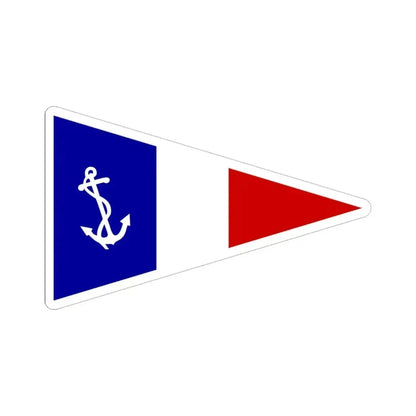 Burgee of Edgewood YC (United States) STICKER Vinyl Kiss-Cut Decal 6 Inch White - The Sticker Space