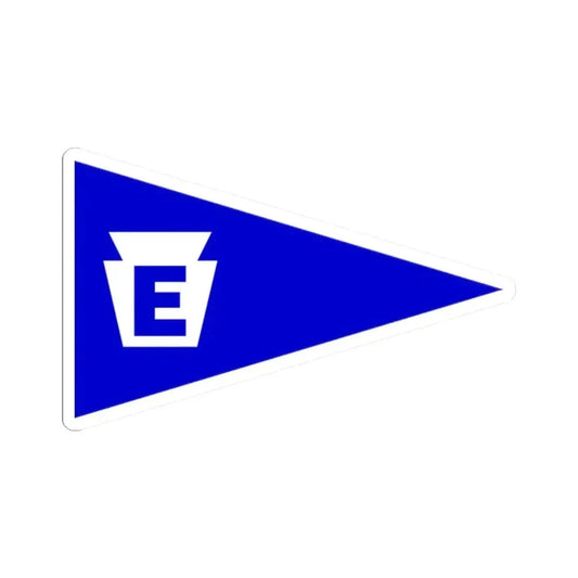 Burgee of Erie YC (United States) STICKER Vinyl Kiss-Cut Decal 2 Inch White - The Sticker Space