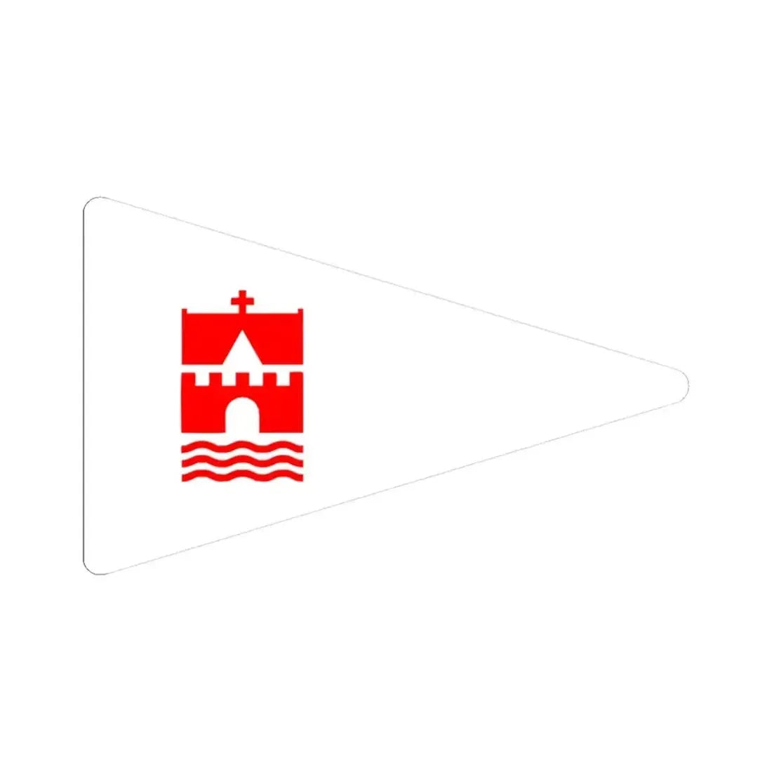 Burgee of Faaborg Sejlklub (Denmark) STICKER Vinyl Kiss-Cut Decal 3 Inch White - The Sticker Space