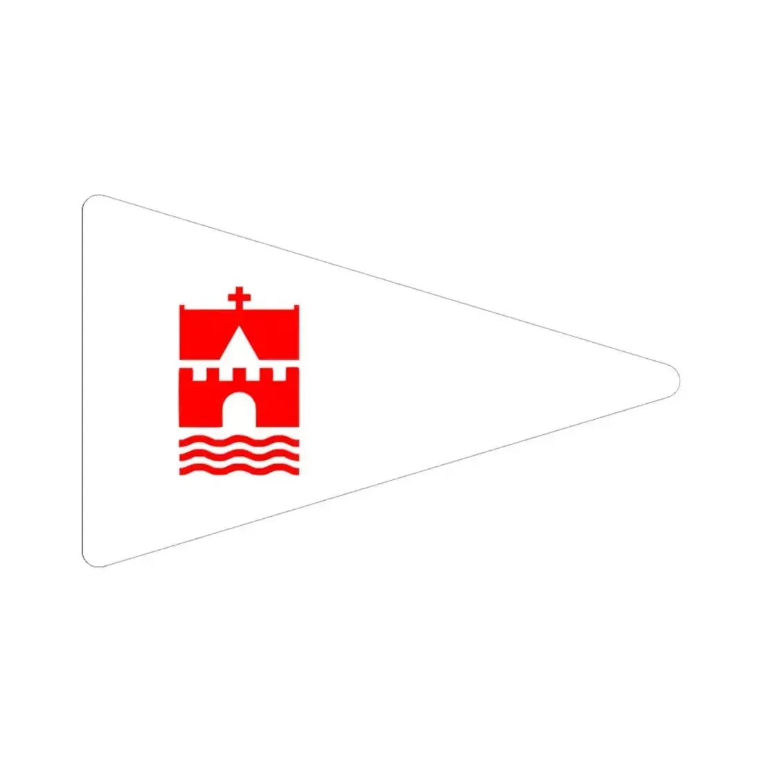 Burgee of Faaborg Sejlklub (Denmark) STICKER Vinyl Kiss-Cut Decal 6 Inch White - The Sticker Space