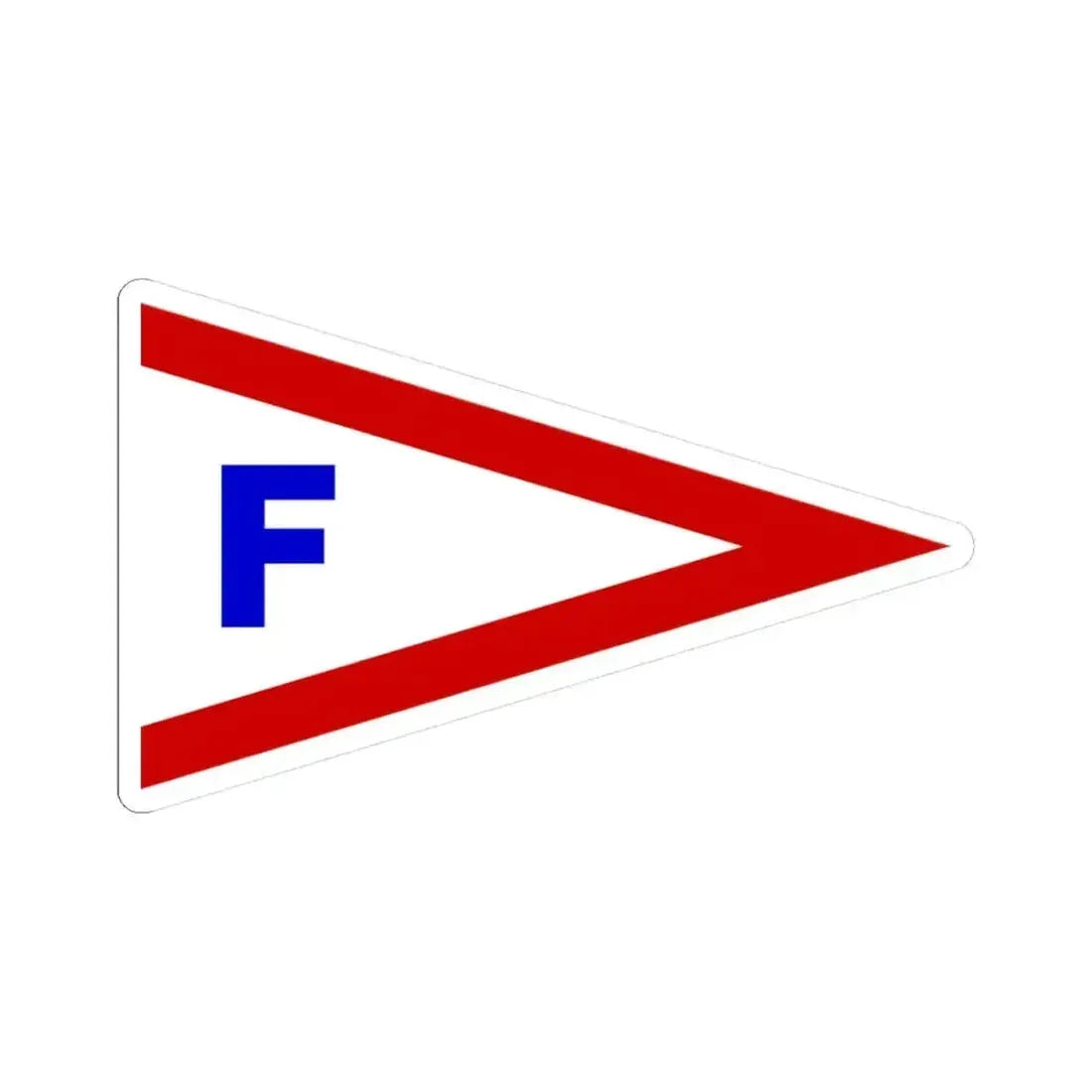 Burgee of Florida YC (United States) STICKER Vinyl Kiss-Cut Decal 3 Inch White - The Sticker Space