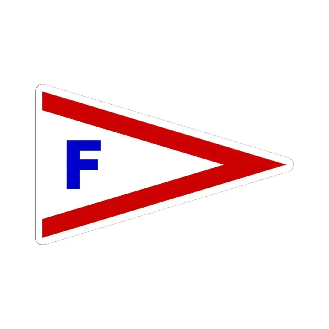 Burgee of Florida YC (United States) STICKER Vinyl Kiss-Cut Decal 4 Inch White - The Sticker Space