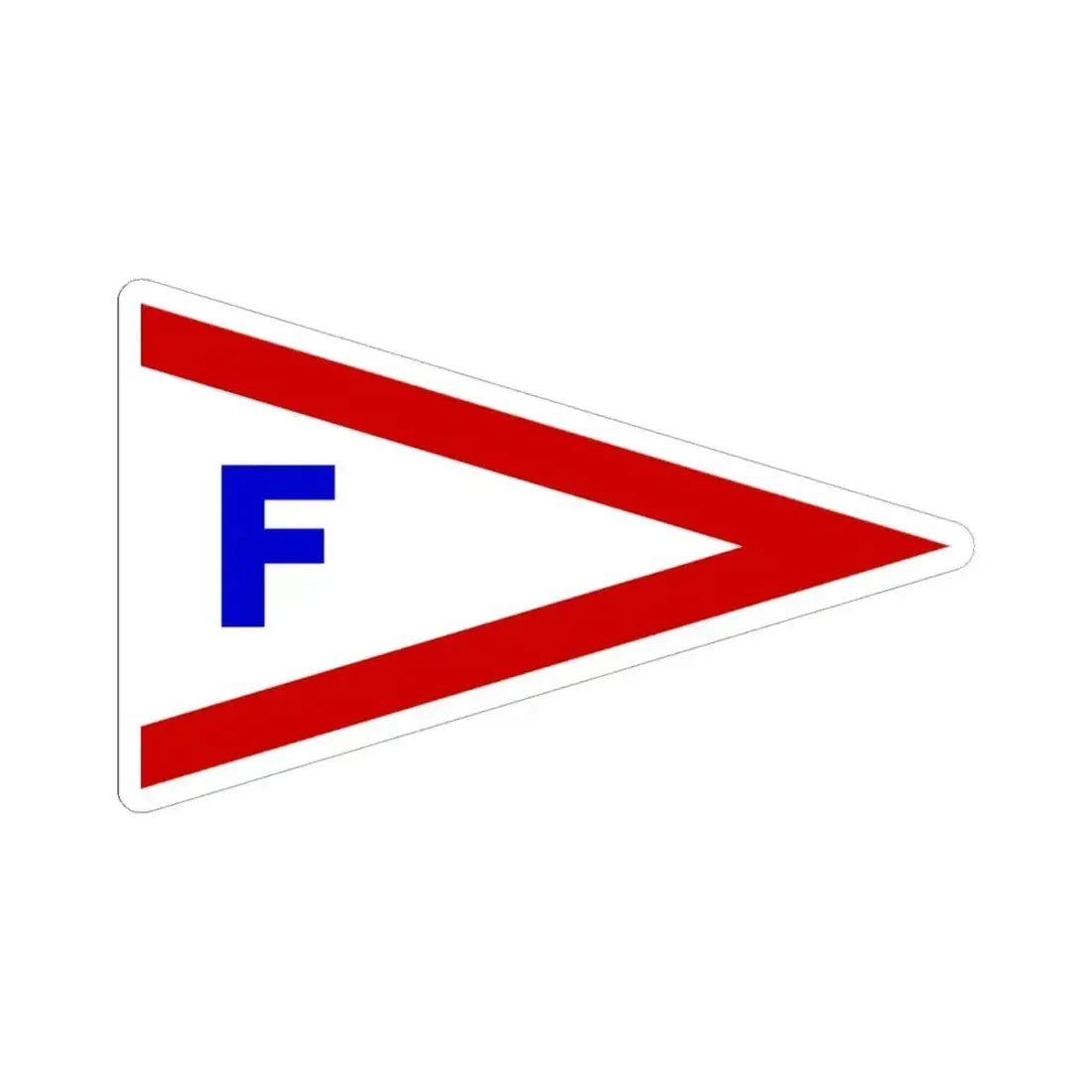 Burgee of Florida YC (United States) STICKER Vinyl Kiss-Cut Decal 6 Inch White - The Sticker Space