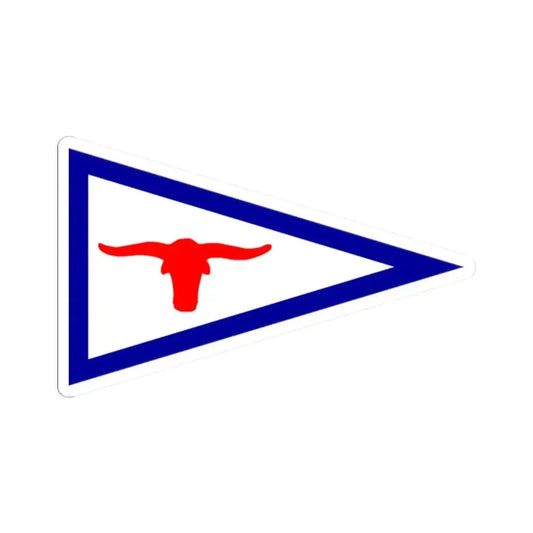 Burgee of Fort Worth Boat Club (United States) STICKER Vinyl Kiss-Cut Decal 2 Inch White - The Sticker Space