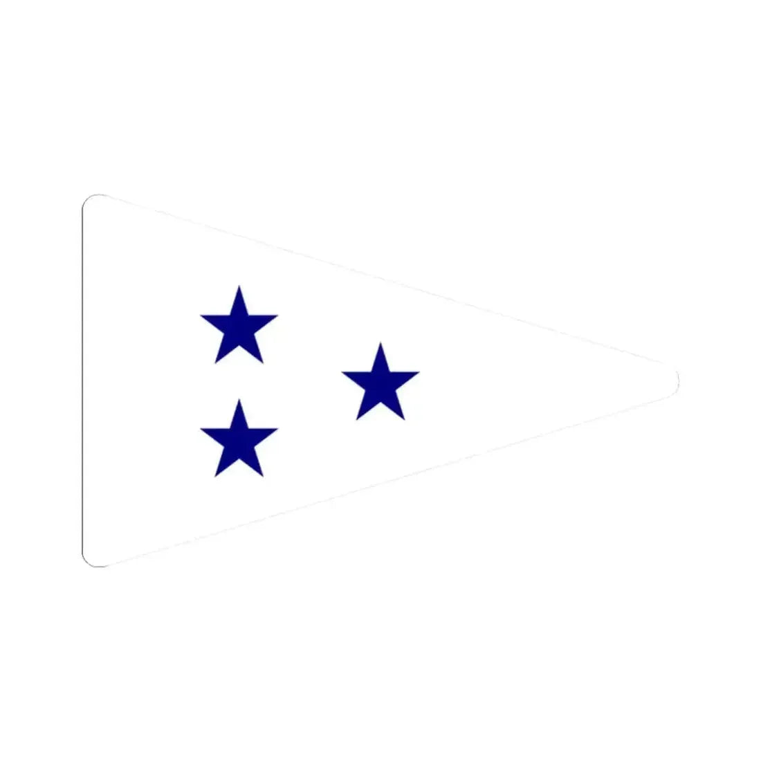 Burgee of Fredericia Sejlklub (Denmark) STICKER Vinyl Kiss-Cut Decal 2 Inch White - The Sticker Space