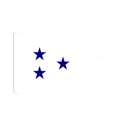 Burgee of Fredericia Sejlklub (Denmark) STICKER Vinyl Kiss-Cut Decal 2 Inch White - The Sticker Space