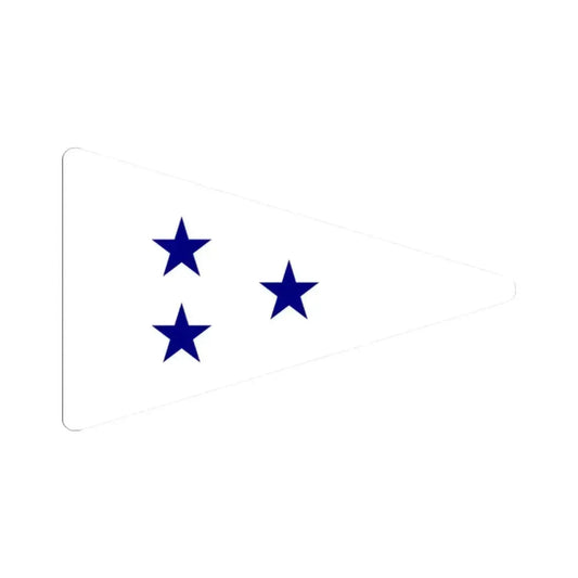 Burgee of Fredericia Sejlklub (Denmark) STICKER Vinyl Kiss-Cut Decal 2 Inch White - The Sticker Space