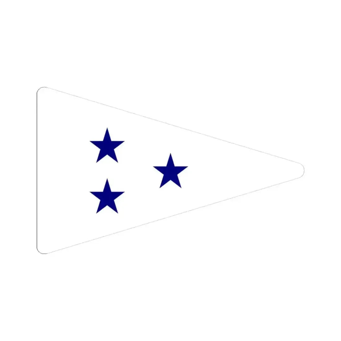 Burgee of Fredericia Sejlklub (Denmark) STICKER Vinyl Kiss-Cut Decal 3 Inch White - The Sticker Space