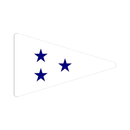 Burgee of Fredericia Sejlklub (Denmark) STICKER Vinyl Kiss-Cut Decal 3 Inch White - The Sticker Space