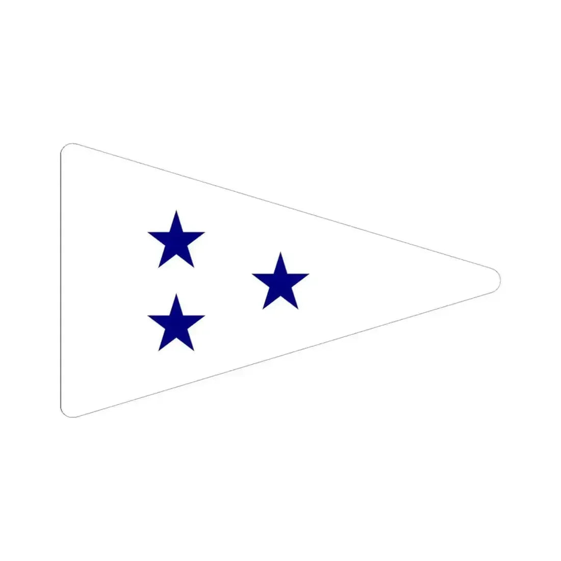 Burgee of Fredericia Sejlklub (Denmark) STICKER Vinyl Kiss-Cut Decal 6 Inch White - The Sticker Space