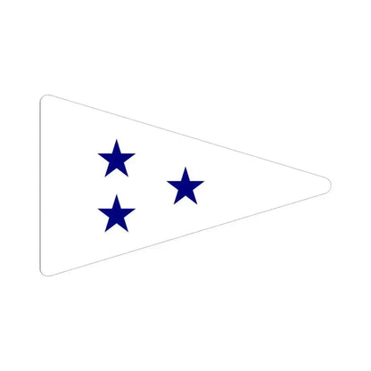 Burgee of Fredericia Sejlklub (Denmark) STICKER Vinyl Kiss-Cut Decal 6 Inch White - The Sticker Space