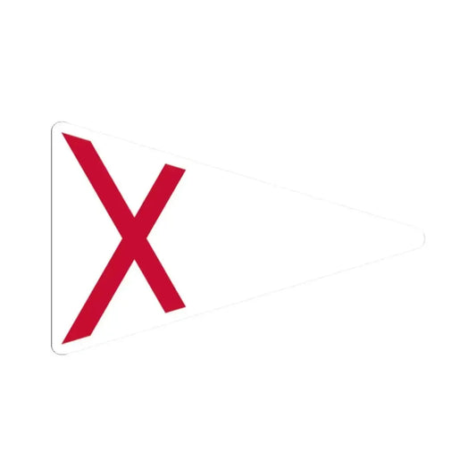 Burgee of Hellerup Sejlklub (Denmark) STICKER Vinyl Kiss-Cut Decal 2 Inch White - The Sticker Space