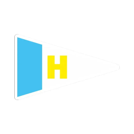 Burgee of Hofstade Zeilclub (Belgium) STICKER Vinyl Kiss-Cut Decal 2 Inch White - The Sticker Space