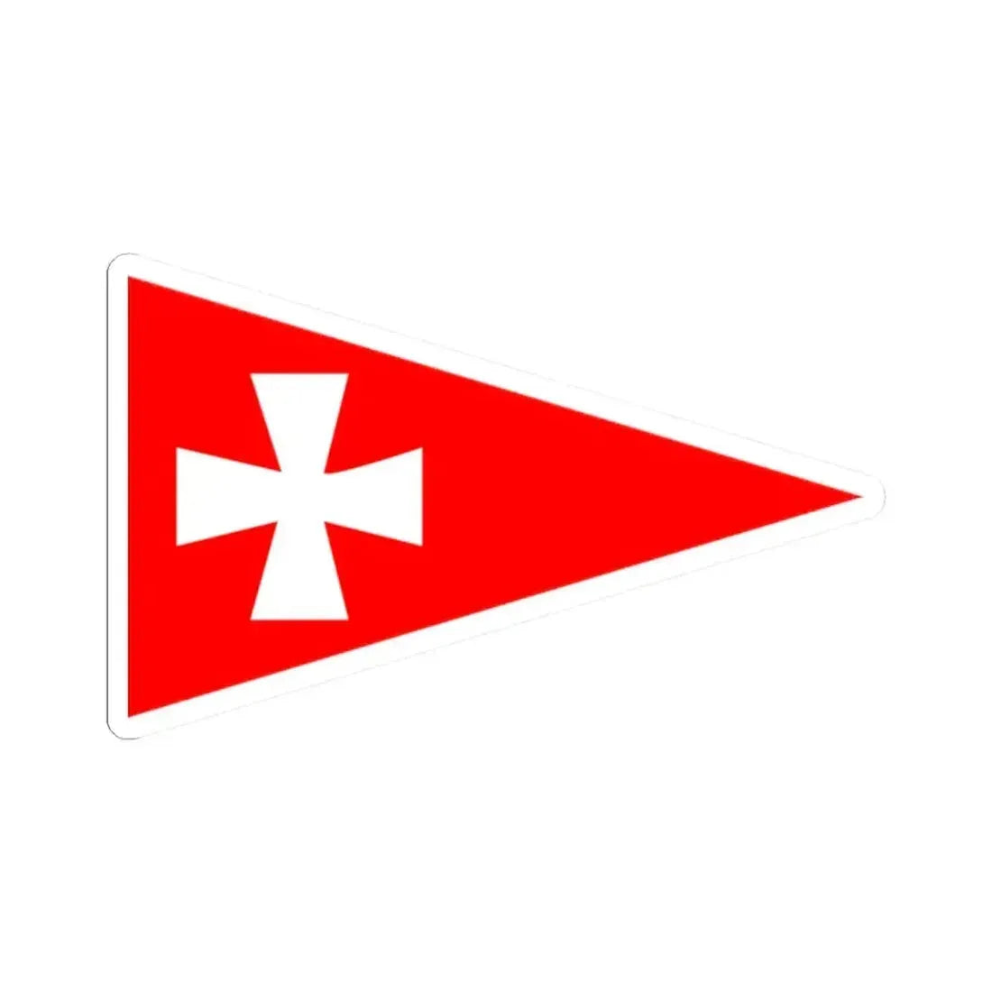 Burgee of Horsens Sejlklub (Denmark) STICKER Vinyl Kiss-Cut Decal 2 Inch White - The Sticker Space