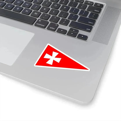 Burgee of Horsens Sejlklub (Denmark) STICKER Vinyl Kiss-Cut Decal - The Sticker Space