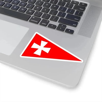 Burgee of Horsens Sejlklub (Denmark) STICKER Vinyl Kiss-Cut Decal - The Sticker Space