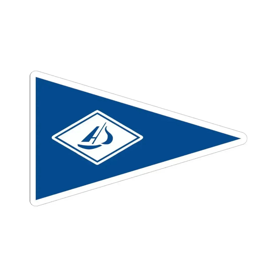 Burgee of Horten Seilforening (Norway) STICKER Vinyl Kiss-Cut Decal 6 Inch White - The Sticker Space