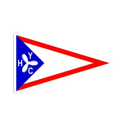 Burgee of Houston YC (United States) STICKER Vinyl Kiss-Cut Decal 2 Inch White - The Sticker Space
