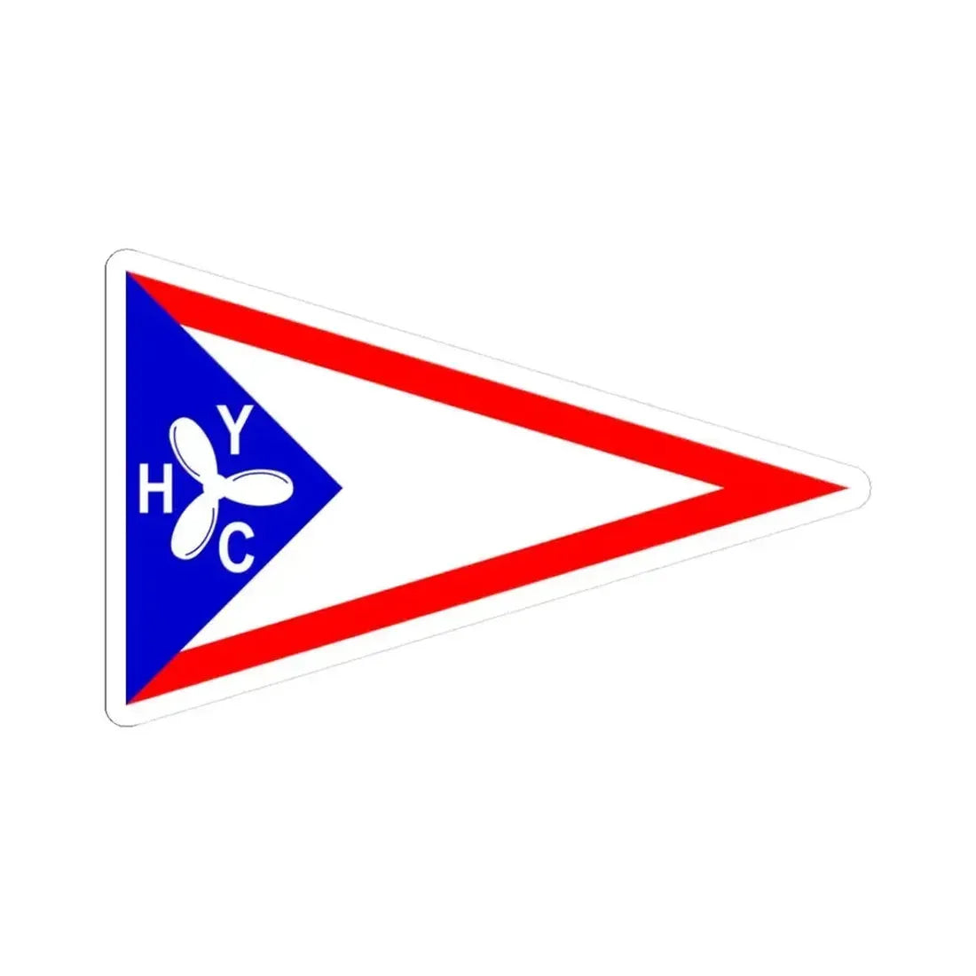 Burgee of Houston YC (United States) STICKER Vinyl Kiss-Cut Decal 3 Inch White - The Sticker Space