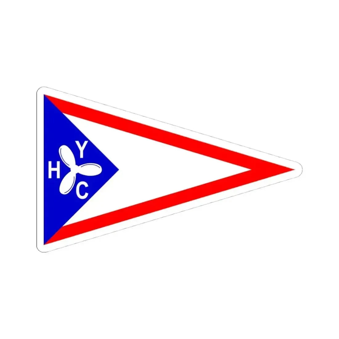 Burgee of Houston YC (United States) STICKER Vinyl Kiss-Cut Decal 4 Inch White - The Sticker Space