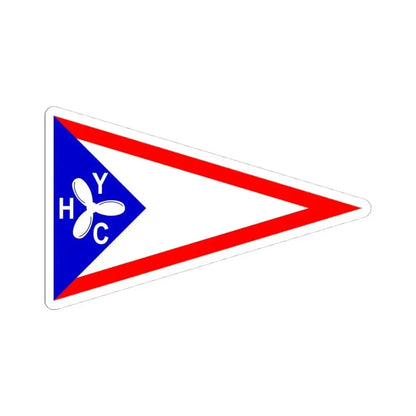 Burgee of Houston YC (United States) STICKER Vinyl Kiss-Cut Decal 4 Inch White - The Sticker Space