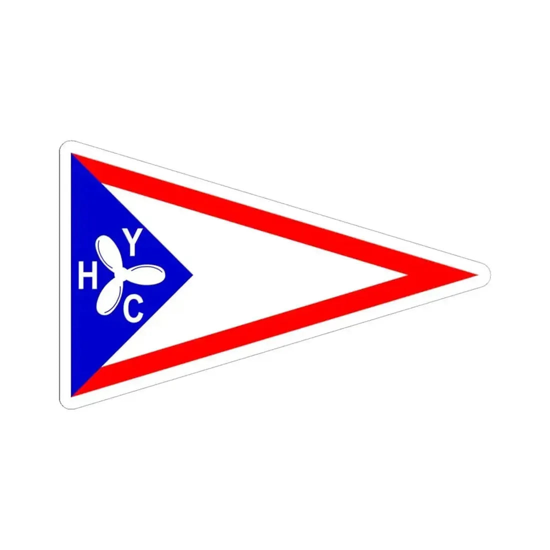 Burgee of Houston YC (United States) STICKER Vinyl Kiss-Cut Decal 6 Inch White - The Sticker Space