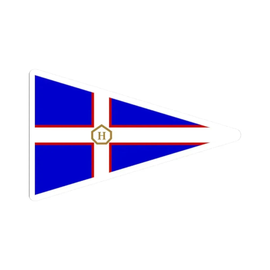 Burgee of Hovas YC (Sweden) STICKER Vinyl Kiss-Cut Decal 2 Inch White - The Sticker Space