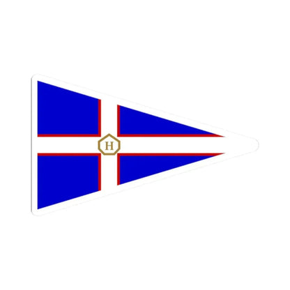 Burgee of Hovas YC (Sweden) STICKER Vinyl Kiss-Cut Decal 2 Inch White - The Sticker Space