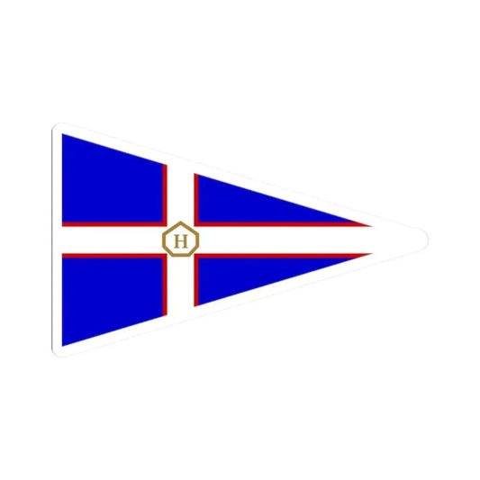 Burgee of Hovas YC (Sweden) STICKER Vinyl Kiss-Cut Decal 2 Inch White - The Sticker Space