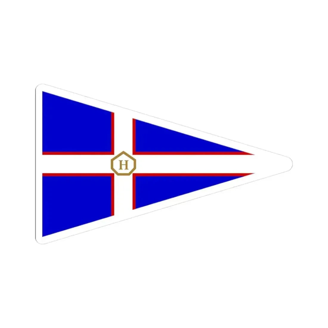 Burgee of Hovas YC (Sweden) STICKER Vinyl Kiss-Cut Decal 3 Inch White - The Sticker Space