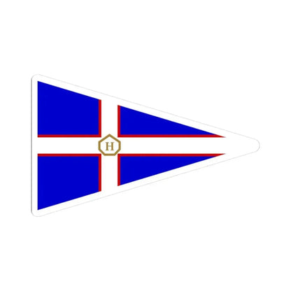 Burgee of Hovas YC (Sweden) STICKER Vinyl Kiss-Cut Decal 3 Inch White - The Sticker Space