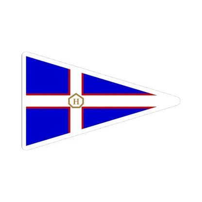 Burgee of Hovas YC (Sweden) STICKER Vinyl Kiss-Cut Decal 4 Inch White - The Sticker Space